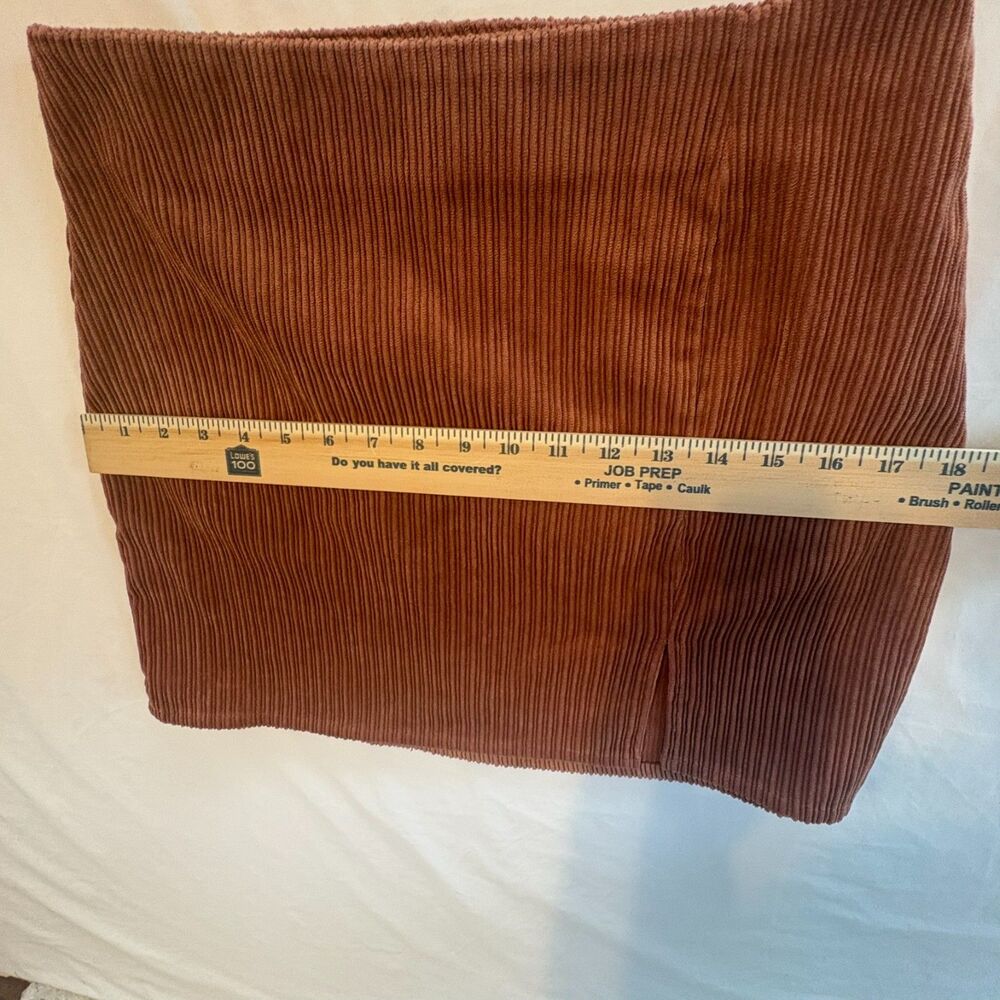 Altar-d-state Women's Size Medium Rust Brown Corduroy Front Slit Mini Skirt EUC - Picture 5 of 9